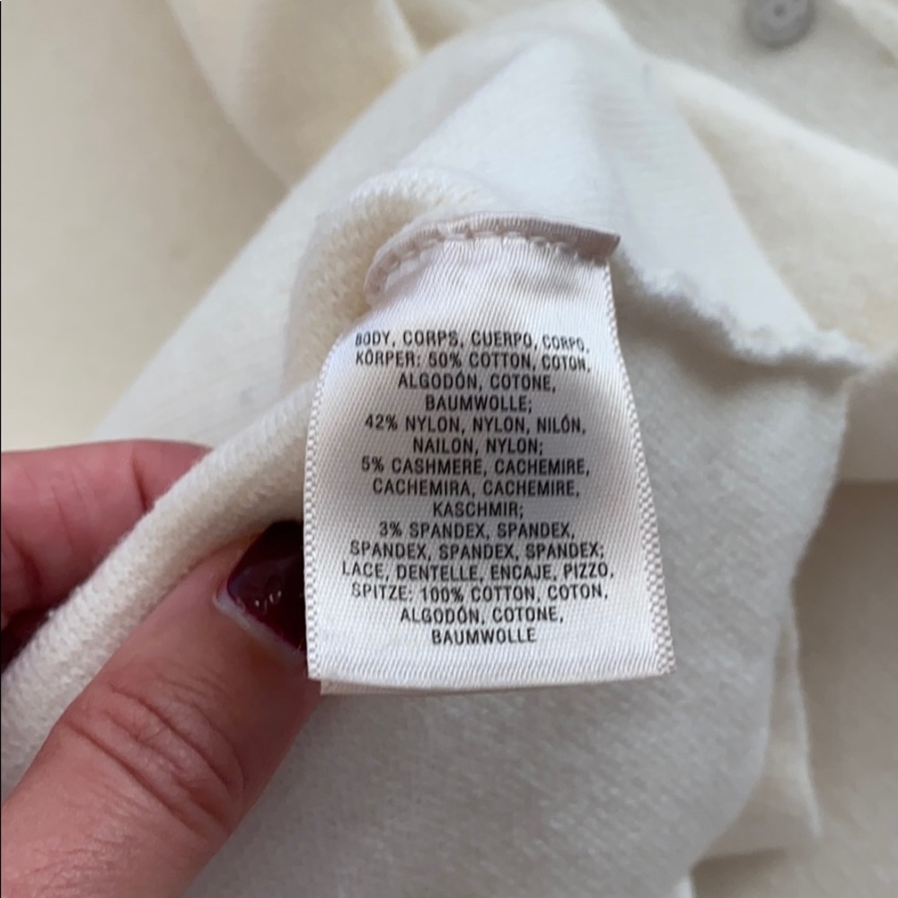 Anthropologie Knitted & Knotted Cream Sweater - Picture 6 of 8